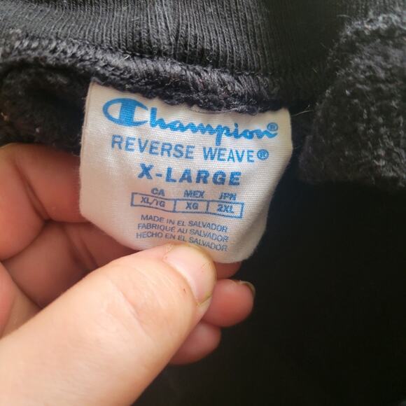 XL Champion black jogger sweatpants, thick knit with pockets - Picture 5 of 5